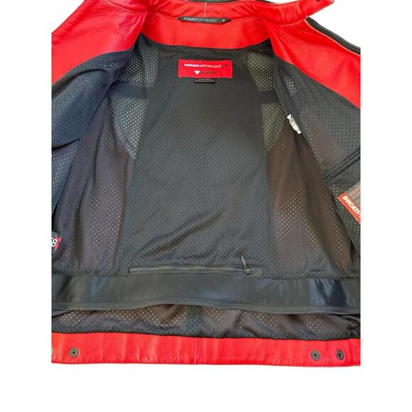 Ducati Performance Dainese Corse Leather Jacket Mens Y2K Motorcycle Biker 56 - Picture 6 of 16